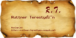 Ruttner Terestyén névjegykártya